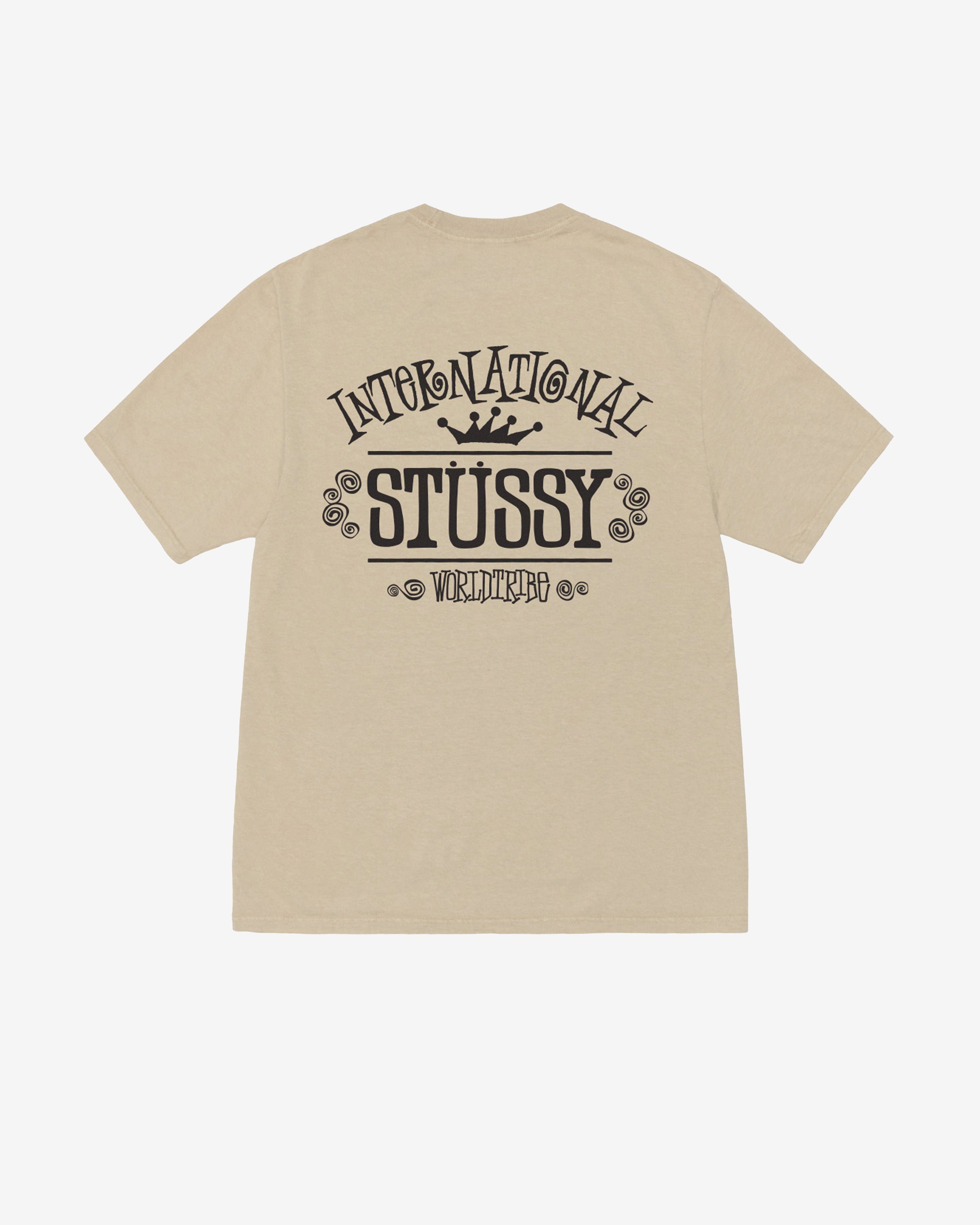 Stüssy - Men's Worldwide Pigment Dyed T-Shirt - (Khaki) by STUSSY