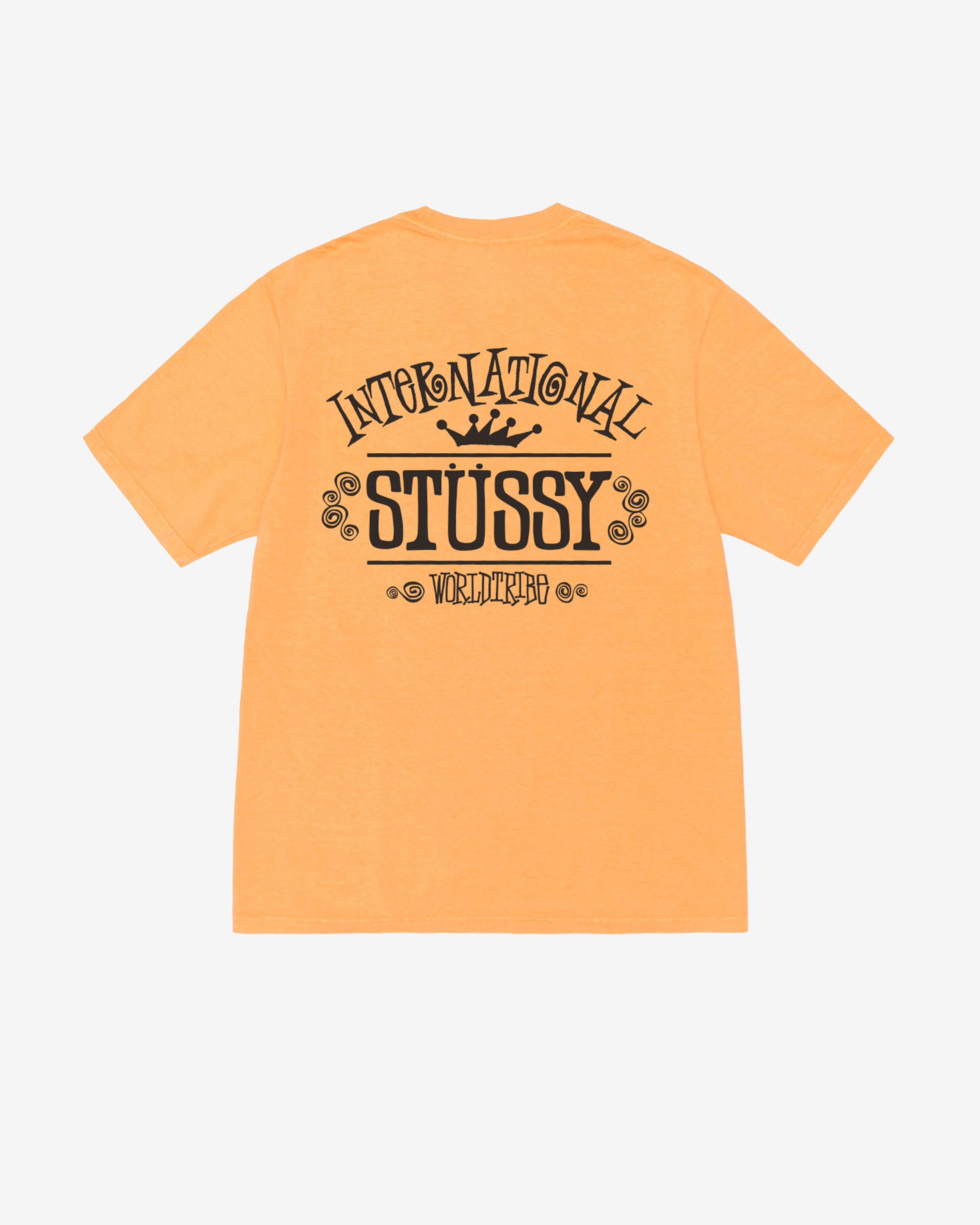 Stüssy - Men's Worldwide Pigment Dyed T-Shirt - (Orange) by STUSSY