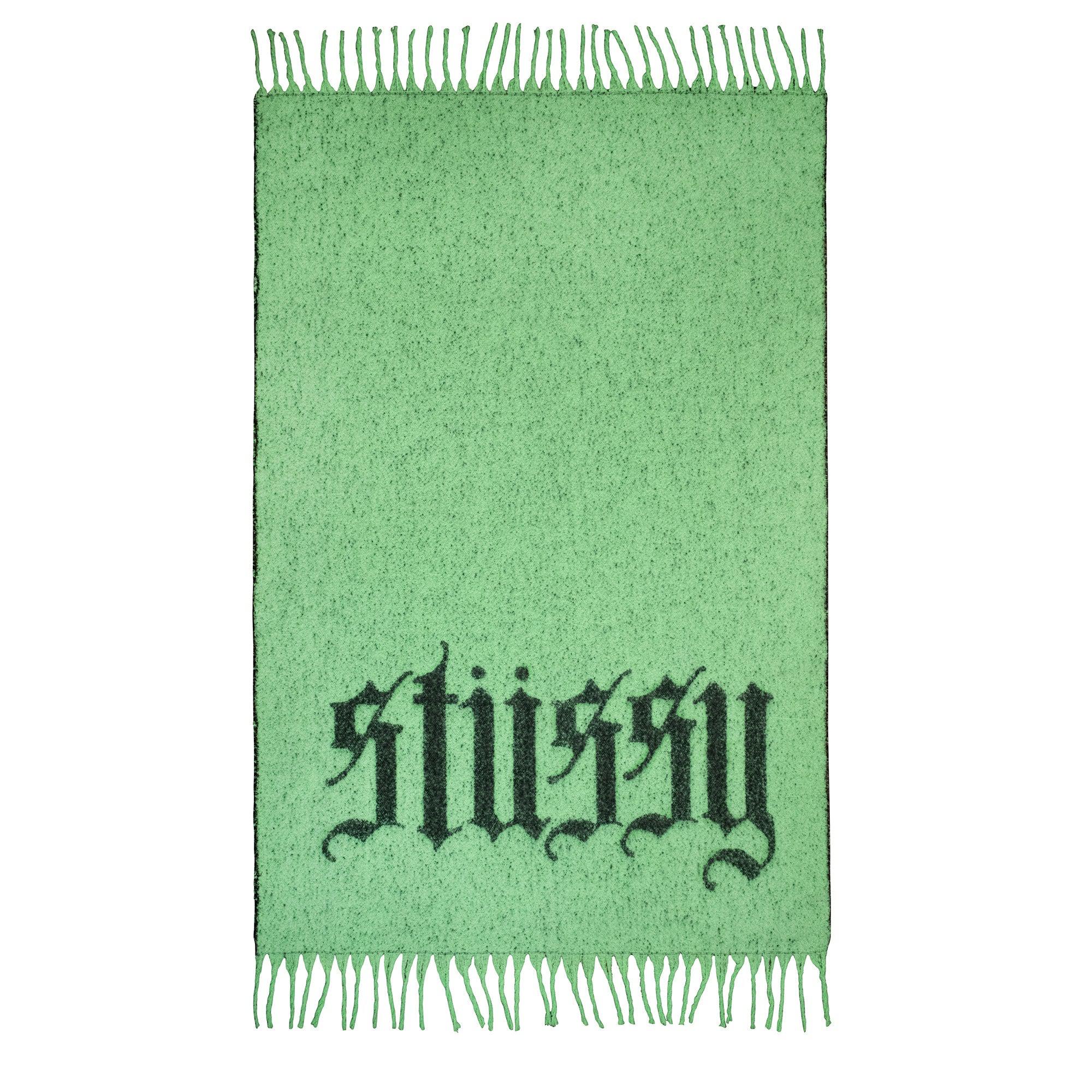 Stussy Old English Blanket Lime by STUSSY jellibeans