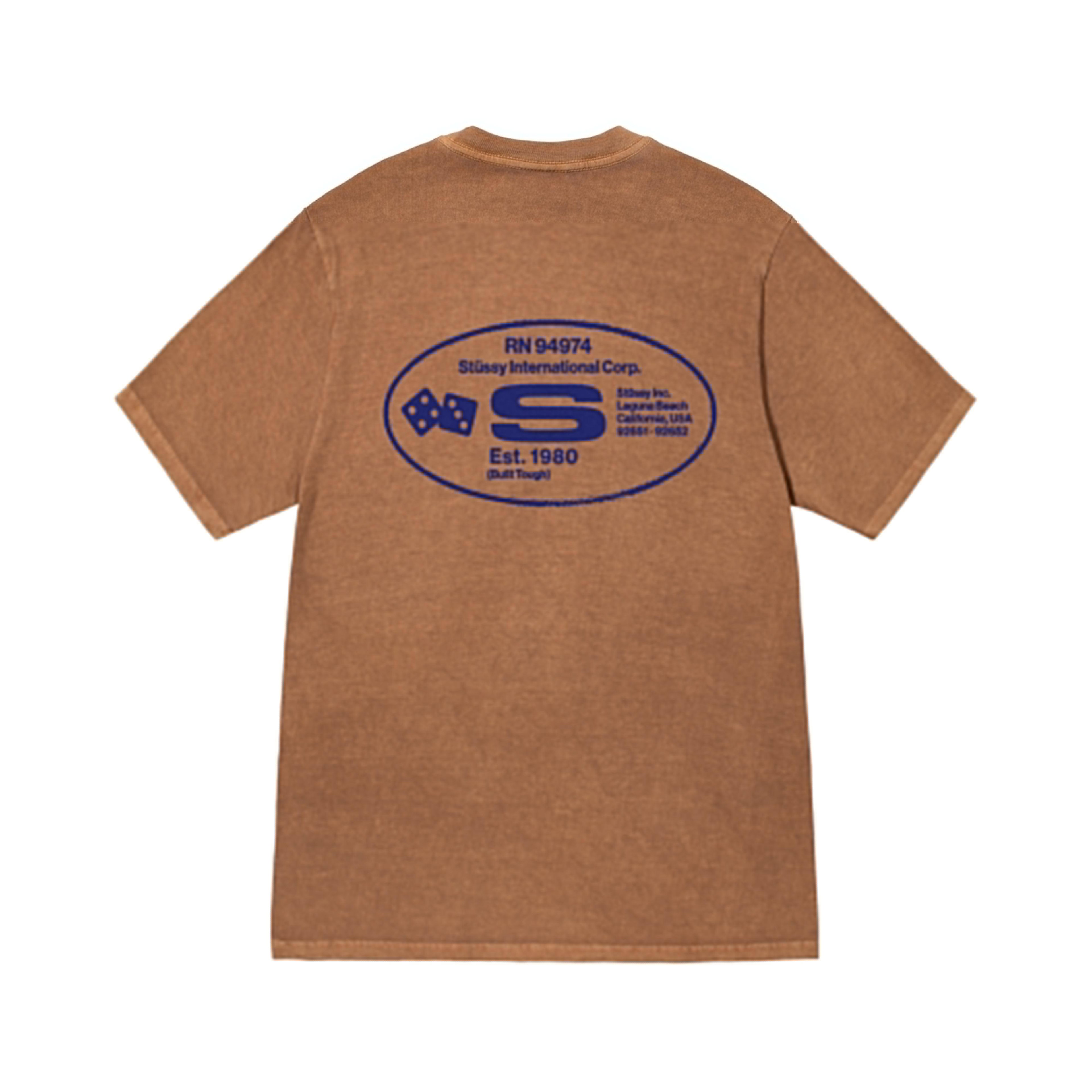 Stüssy - Oval Corp. Pig. Dyed Tee - (Almond) by STUSSY
