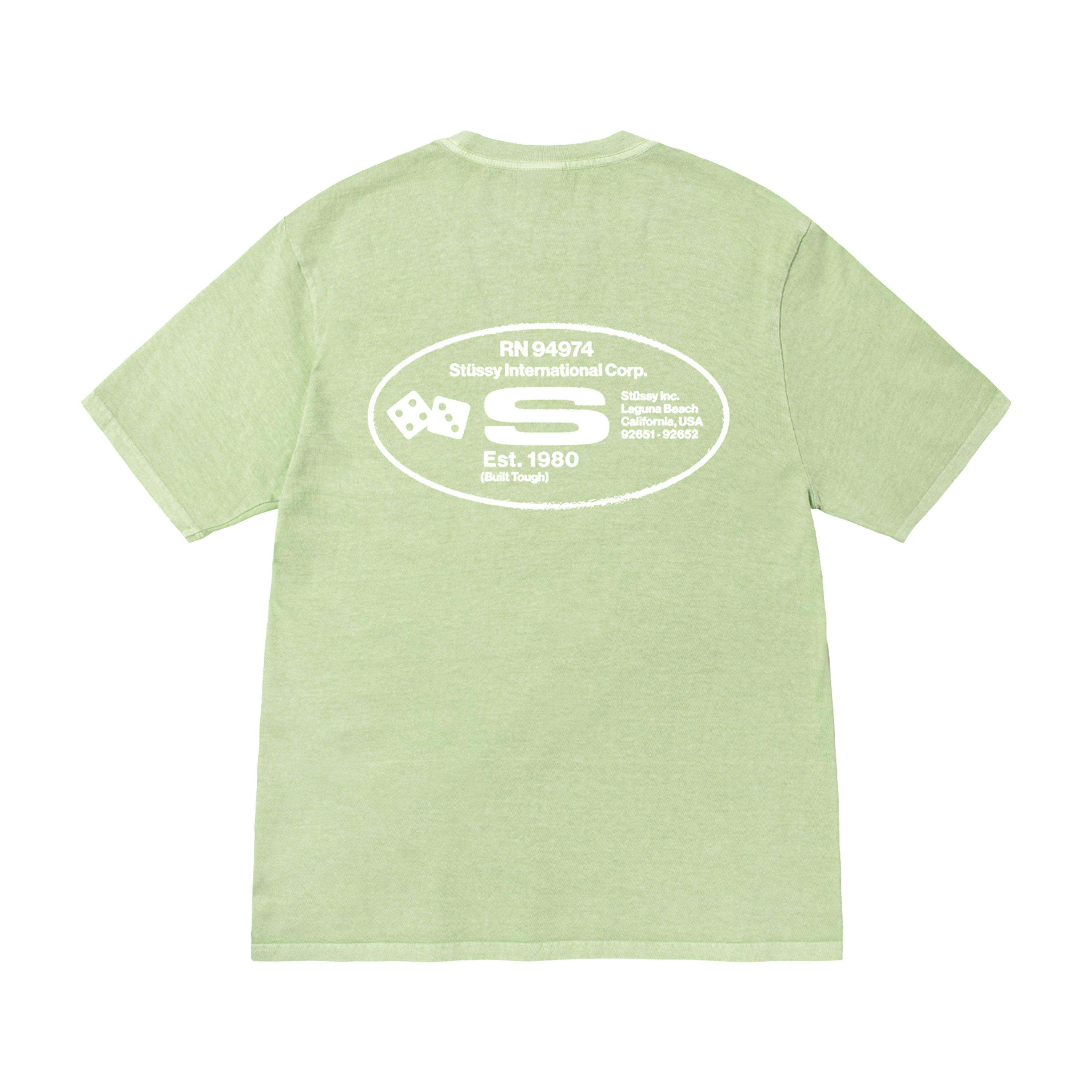 Stüssy - Oval Corp. Pig. Dyed Tee - (Sage) by STUSSY