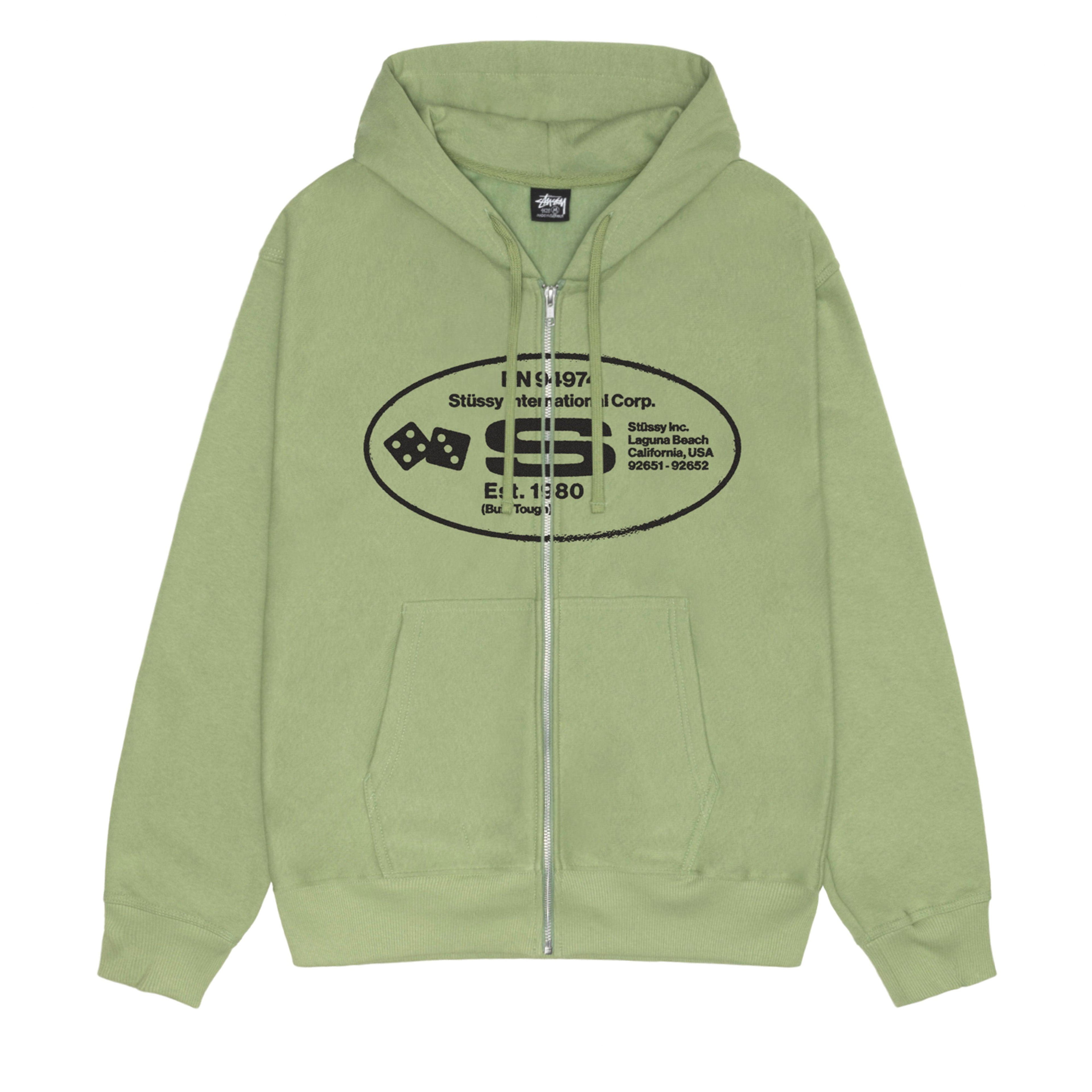 Stüssy - Oval Corp. Zip Hood - (Moss) by STUSSY