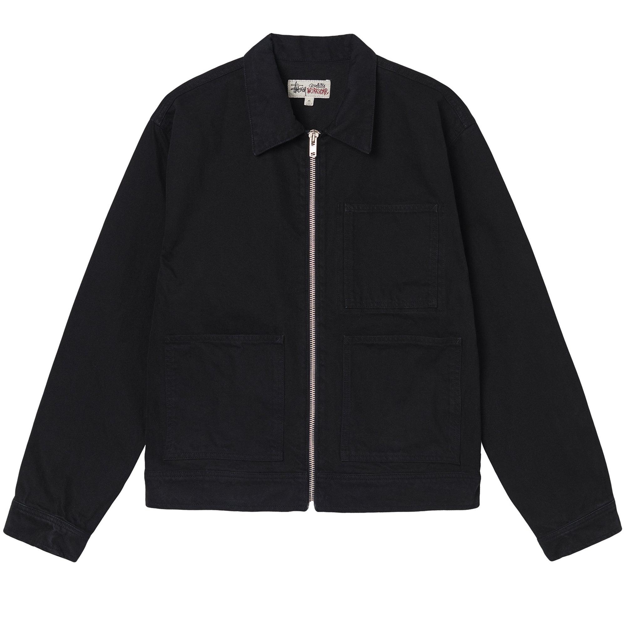 Stüssy Overdyed Zip Work Jacket (Black) by STUSSY