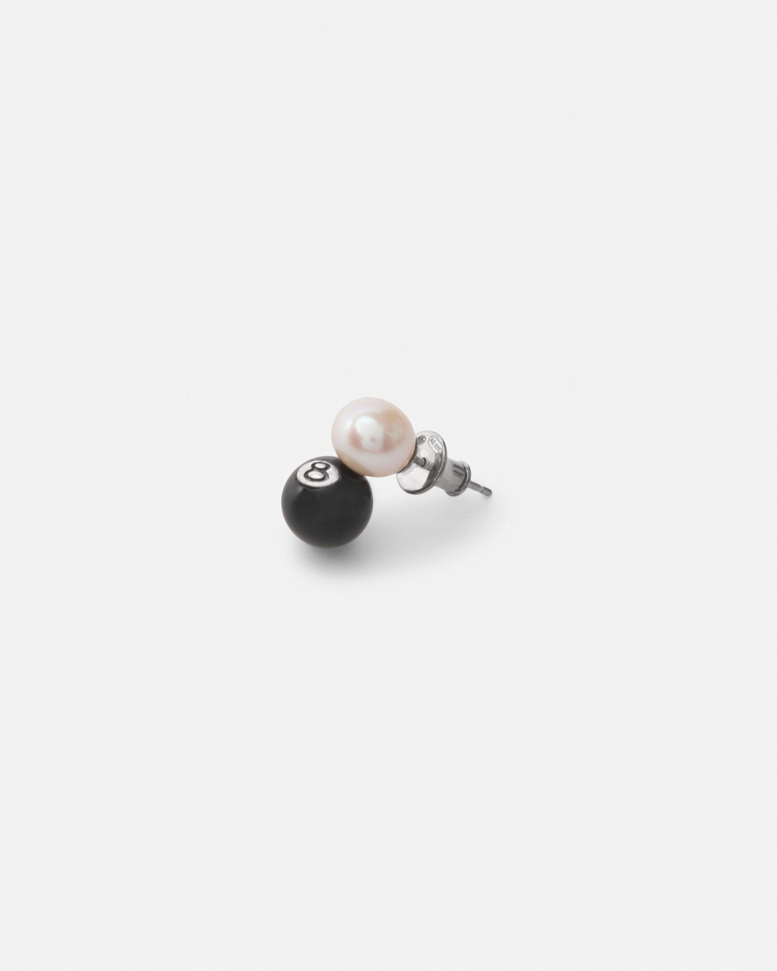 Stüssy - Pearl 8 Ball Stack Earring - (Silver) by STUSSY