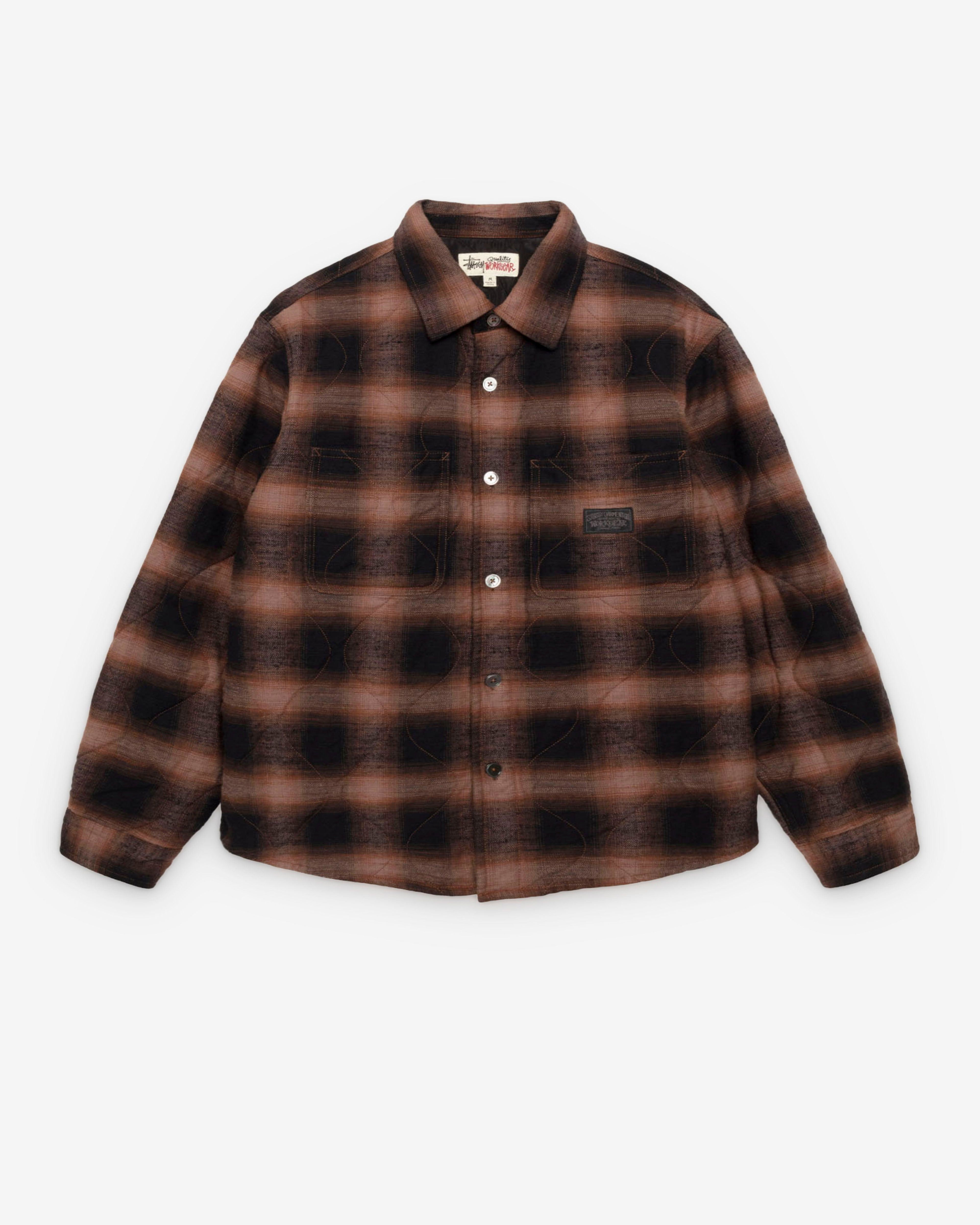 Stüssy - Quilted Plaid Shirt Jacket - (Brown) by STUSSY