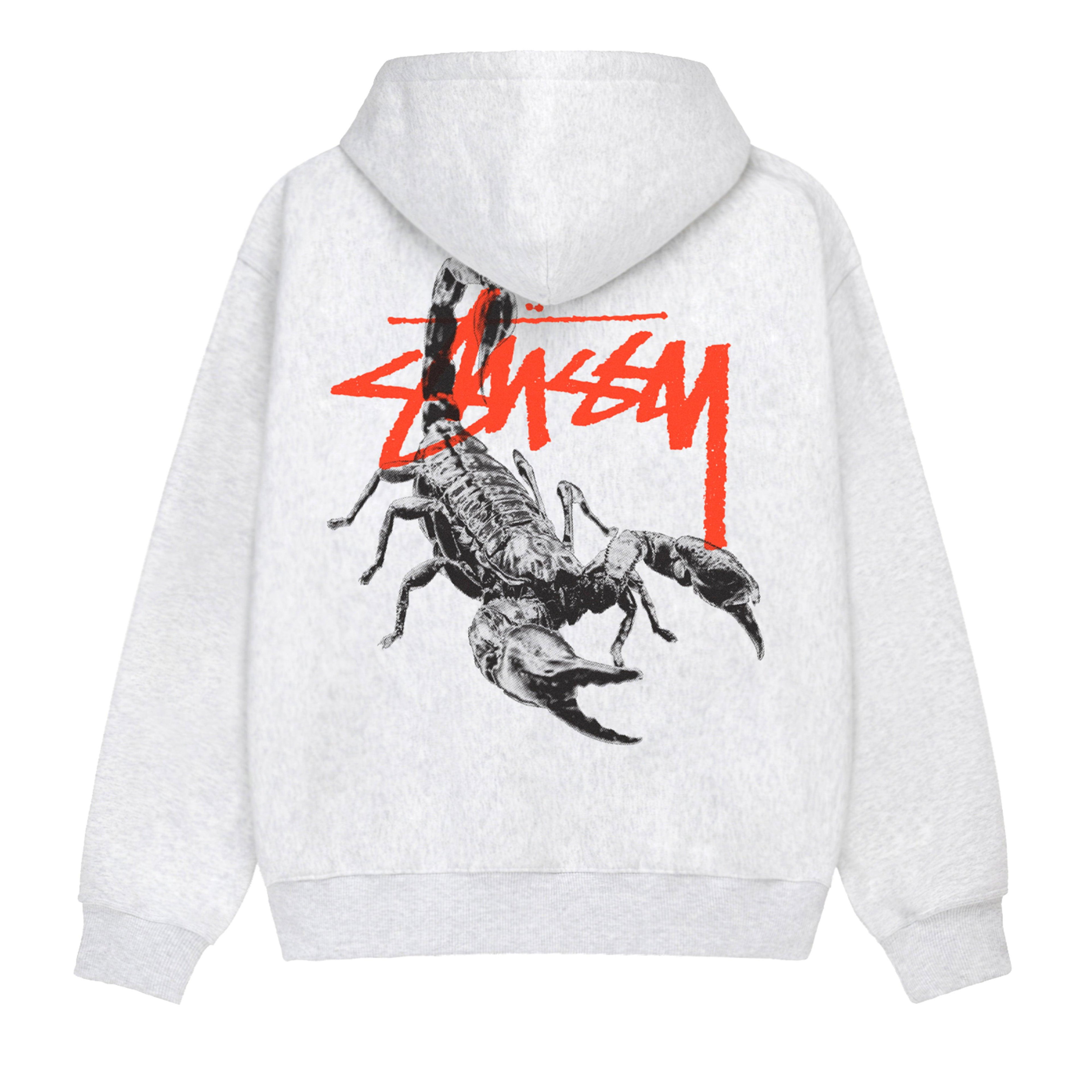 Stüssy - Scorpion Zip Hood - (Ash Heather) by STUSSY