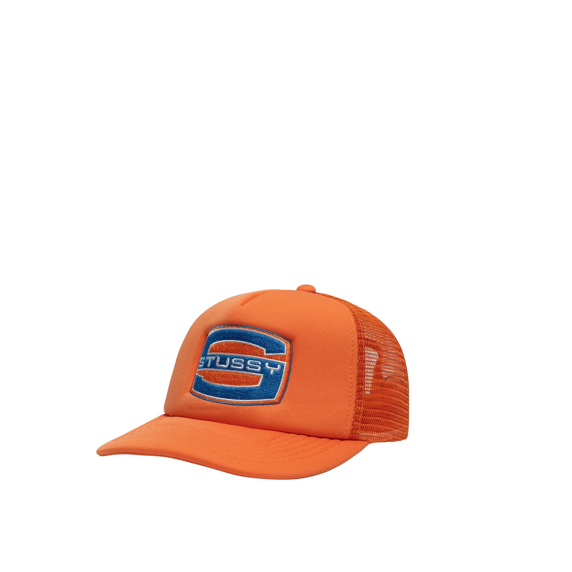 Stüssy - Super S Mesh Trucker Cap - (Orange) by STUSSY Stüssy - Super S Mesh Trucker Cap - (Orange) by STUSSY