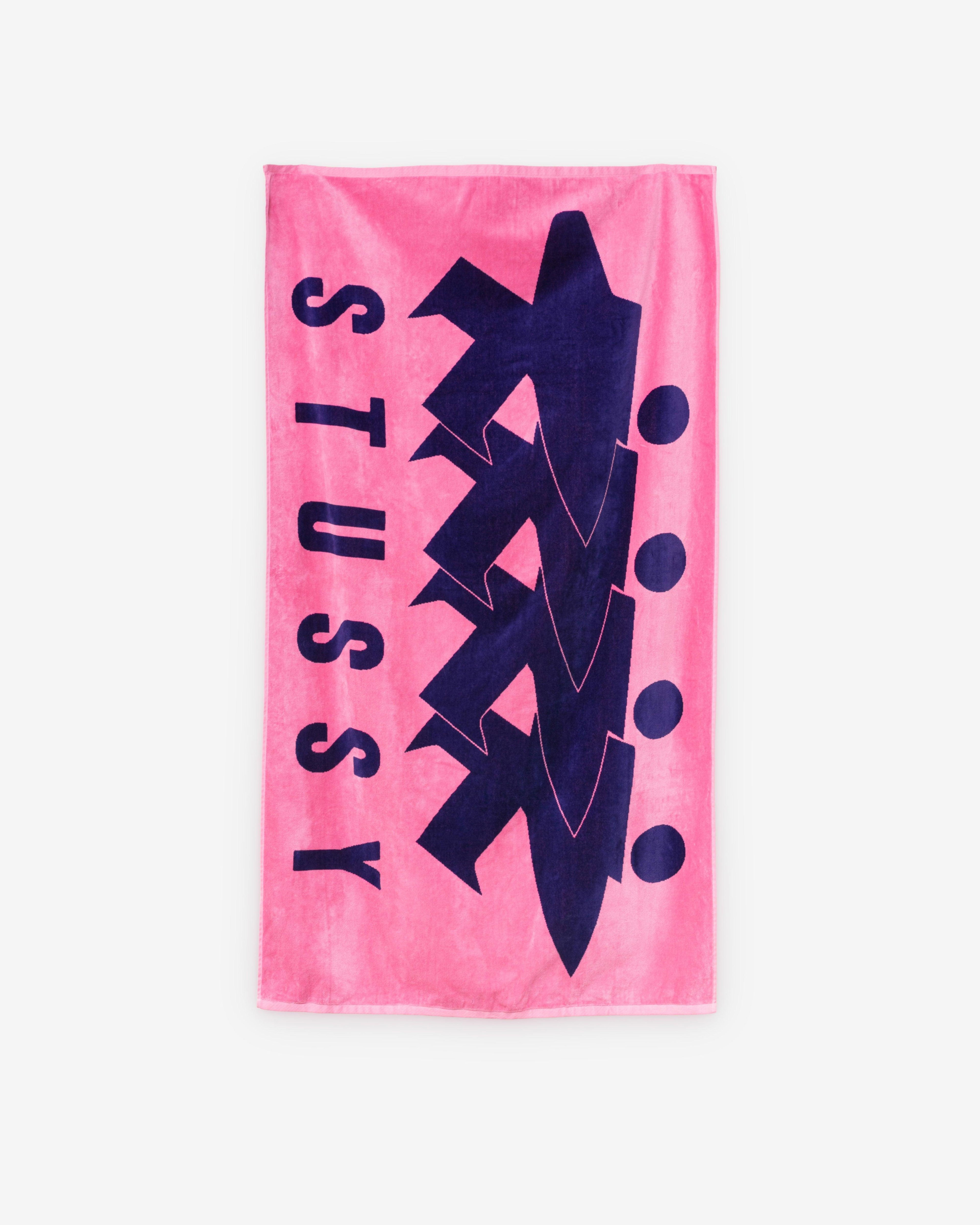 Stüssy -  Surfman Beach Towel - (Pink) by STUSSY