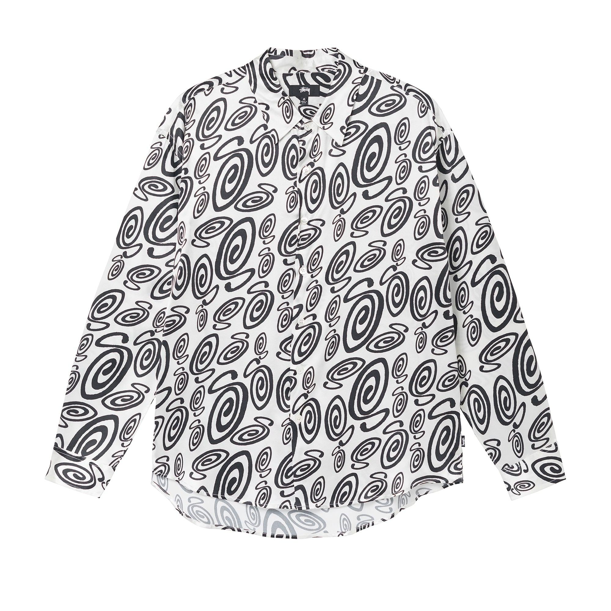 Stüssy Swirly S Silk Shirt (Off White) by STUSSY | jellibeans