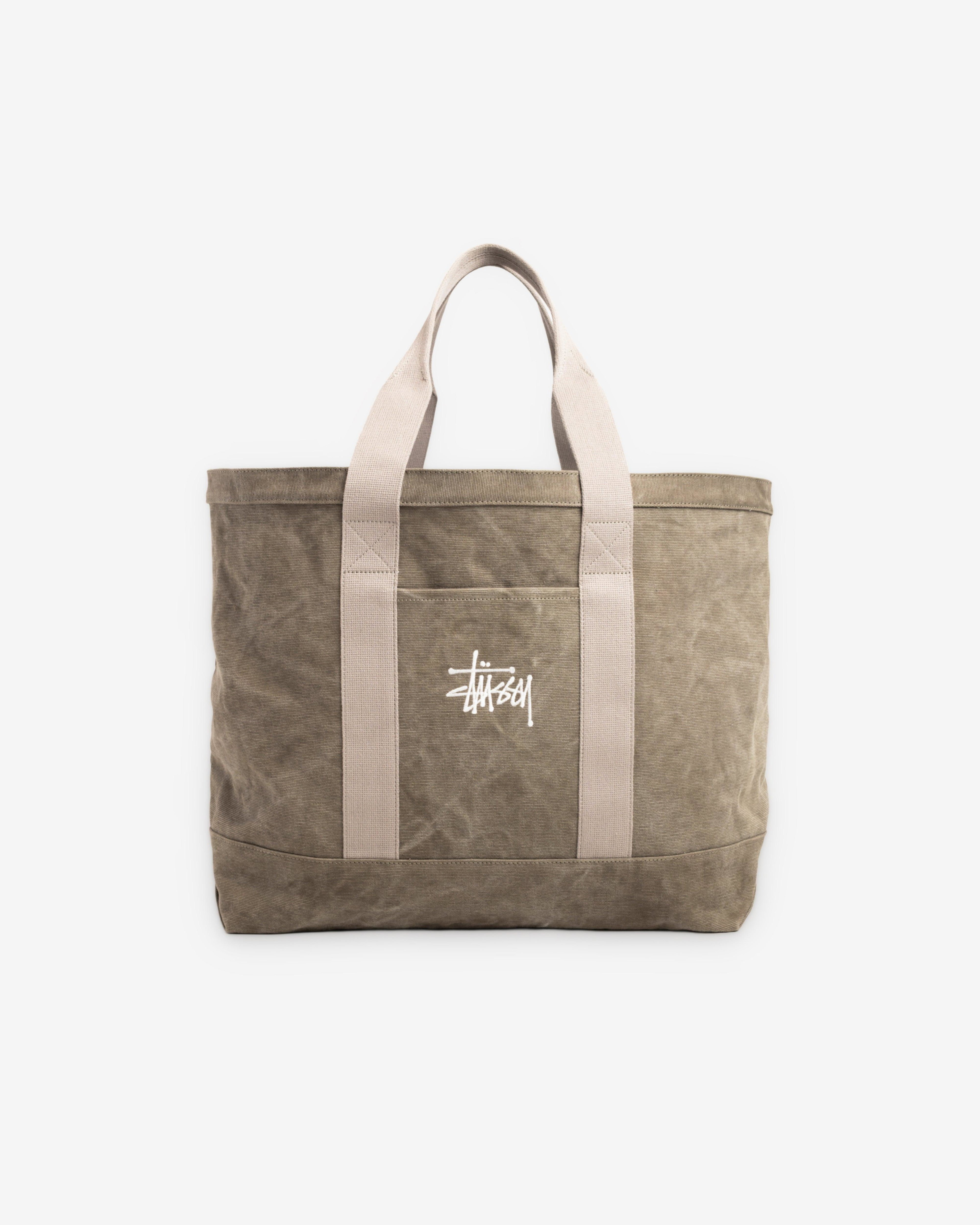 Stüssy - Waxed Canvas Extra Large Tote - (Stone) by STUSSY