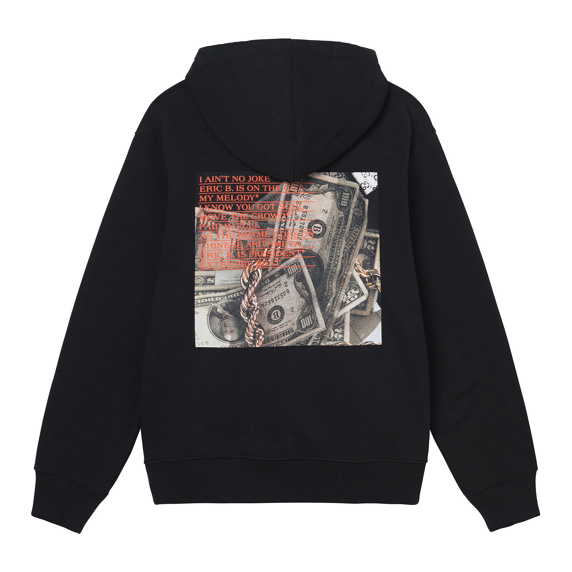 Stüssy x Eric B. & Rakim Paid In Full Hoodie (Black) by STUSSY 