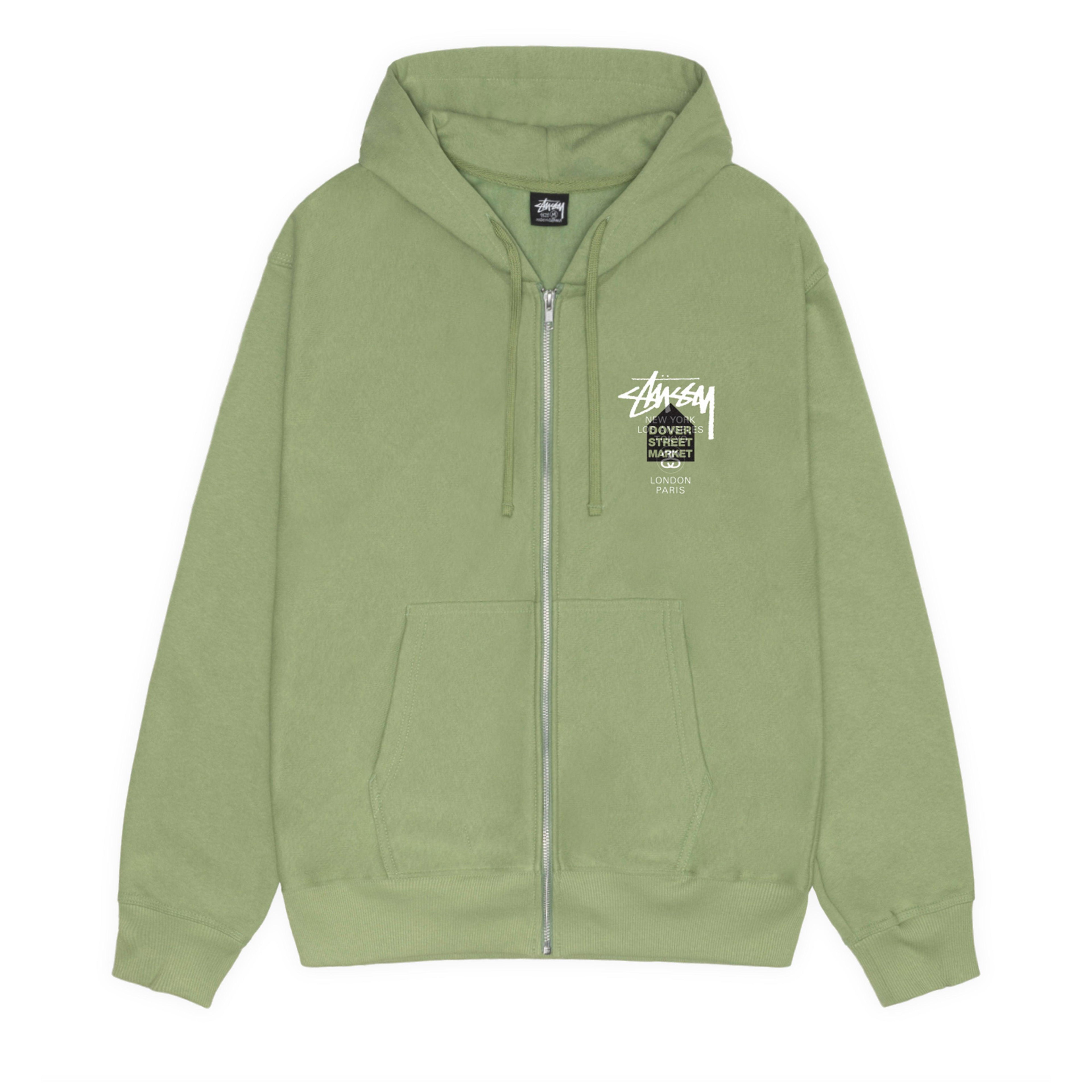 Stussy - DSM World Tour Zip Hood - (Moss) by STUSSY