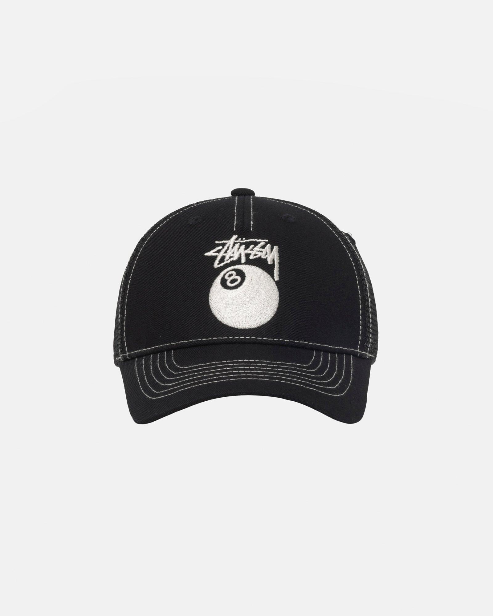 Stussy - Men's 8 Ball Low Pro Trucker Cap - (Black) by STUSSY