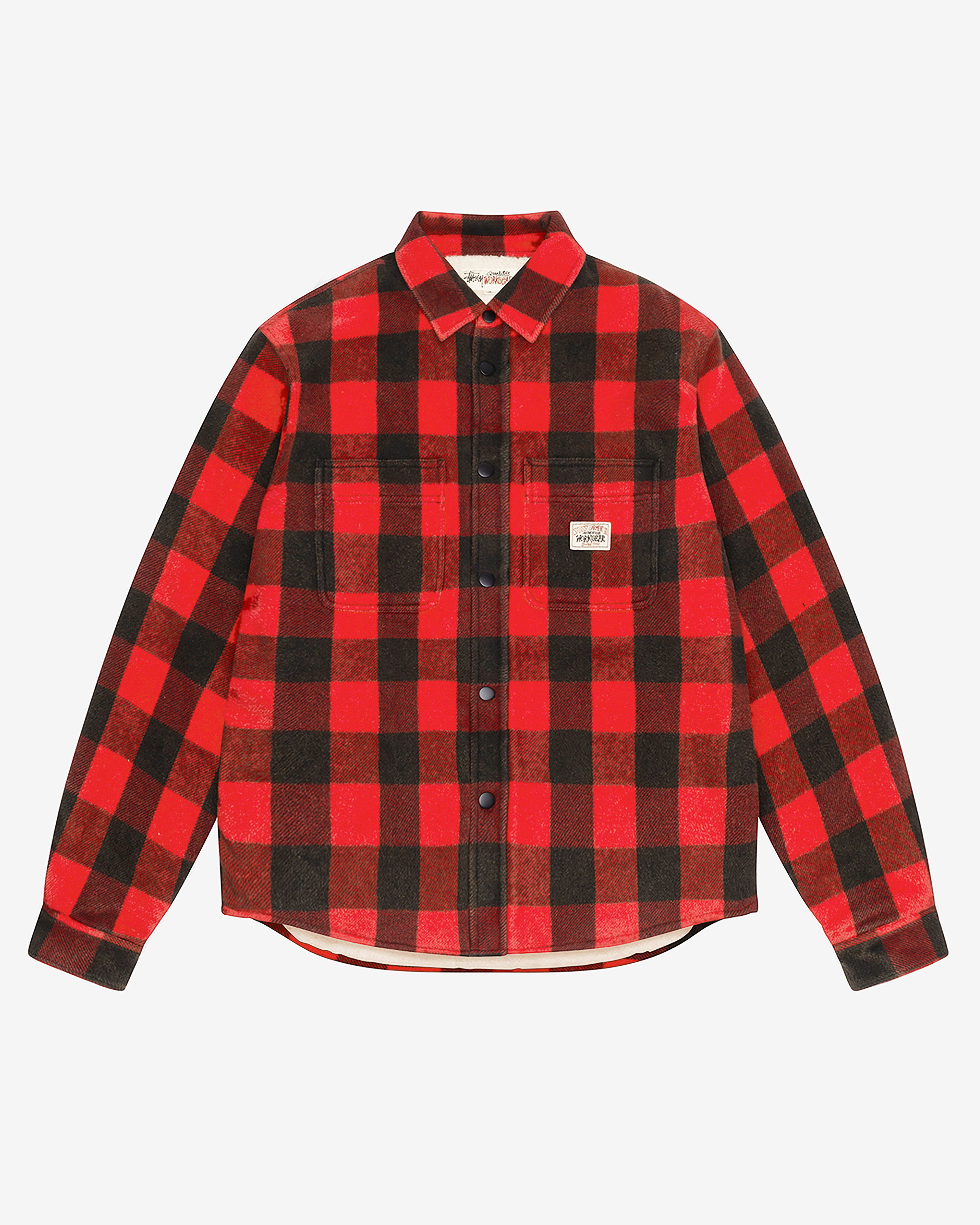 Stussy - Men's Buffalo Plaid Shirt - (Red) by STUSSY