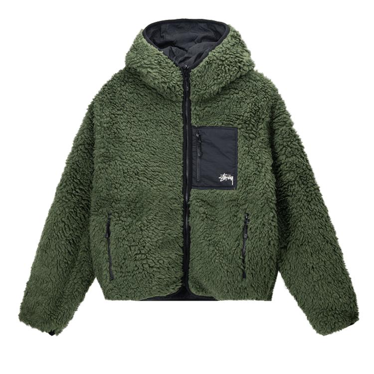 Stussy Sherpa Jacket 'Olive' by STUSSY