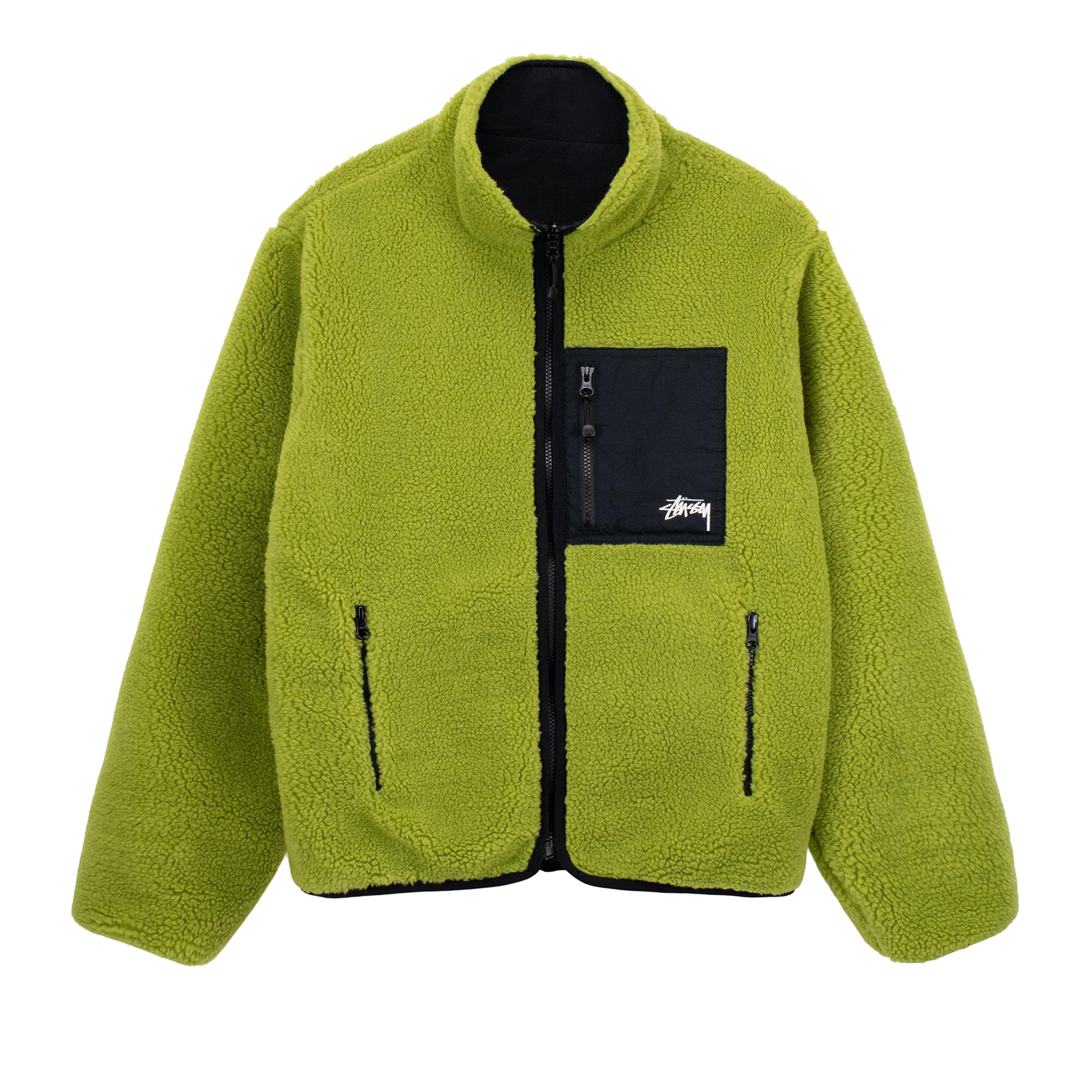 Stussy - Sherpa Reversible Jacket - (Moss Green) by STUSSY | jellibeans