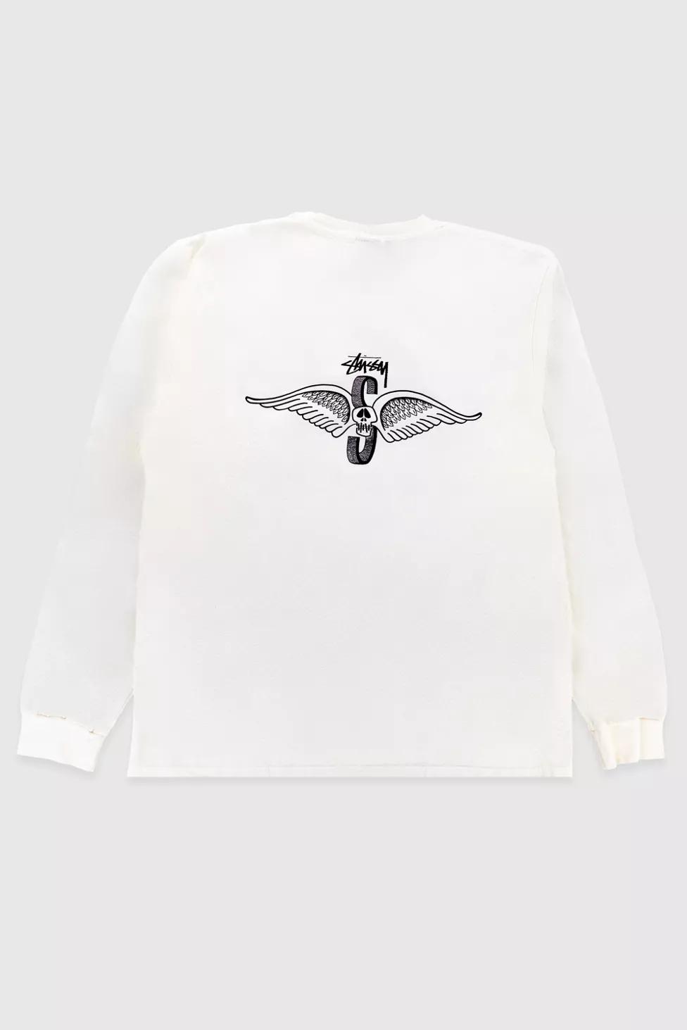 Stussy Skull Wings LS Tee Pigment Dyed by STUSSY