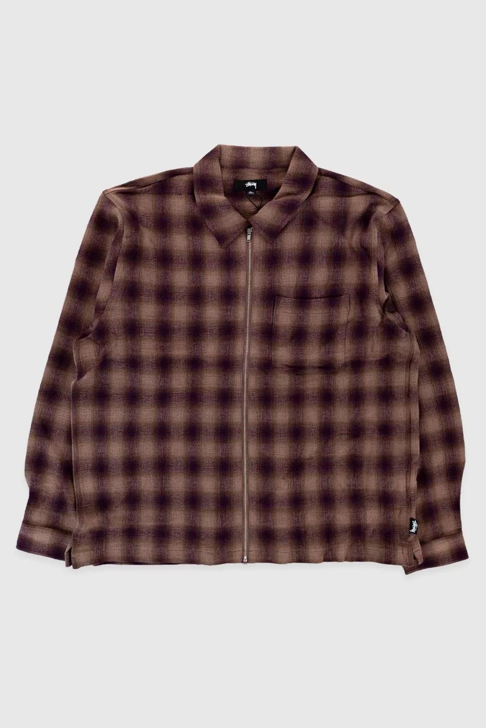 Stussy Twisted Yarn Plaid Zip Jacket by STUSSY