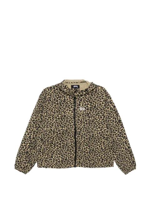 cheetah-print logo jacket by STUSSY
