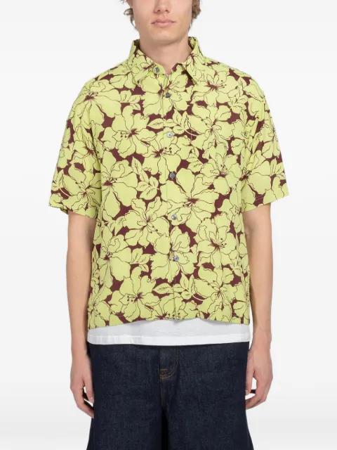 floral-detail buttoned shirt by STUSSY