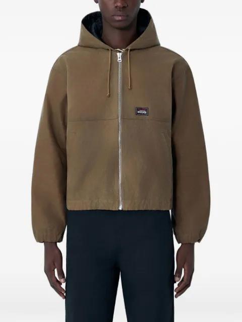 logo-appliqué hoodied jacket by STUSSY