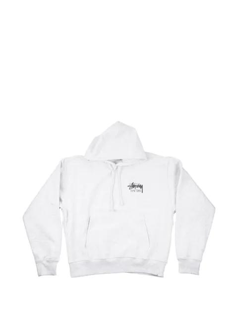 logo drawstring hoodie by STUSSY