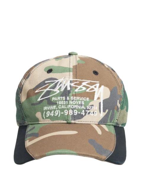 logo-embroidered mesh baseball cap by STUSSY