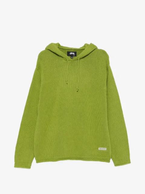 logo-patch drawstring hoodie by STUSSY