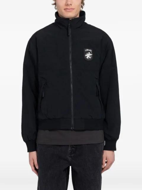 logo-patch fleece-lined jacket by STUSSY