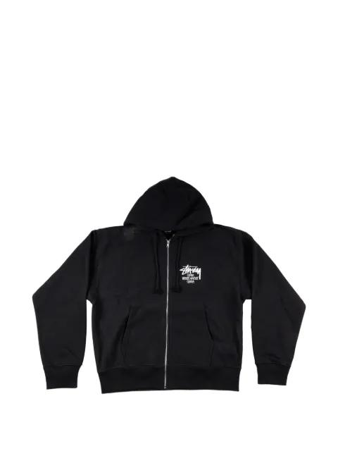 logo-print hoodie by STUSSY