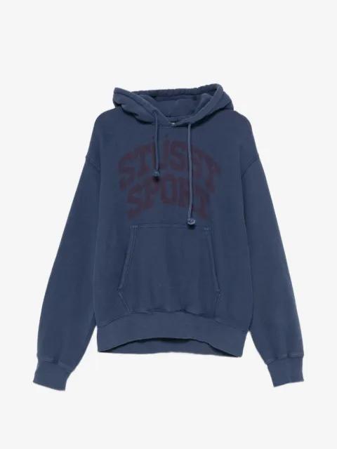logo-print hoodie by STUSSY