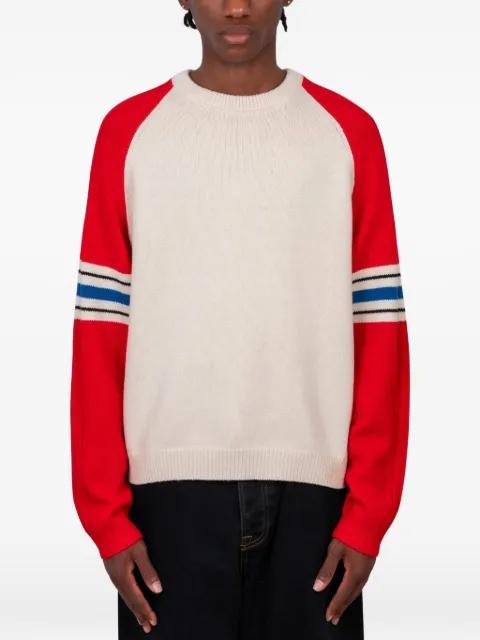 logo-print raglan-sleeve sweater by STUSSY