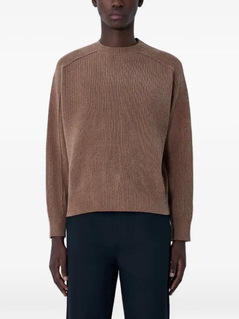 ribbed-knit crew-neck sweater by STUSSY