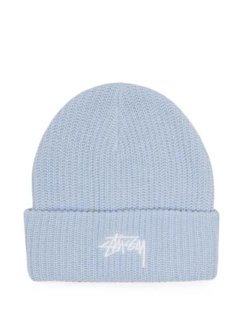 ribbed-knit turn-up cuff beanie hat by STUSSY