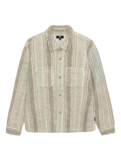 stripe sherpa shirt by STUSSY