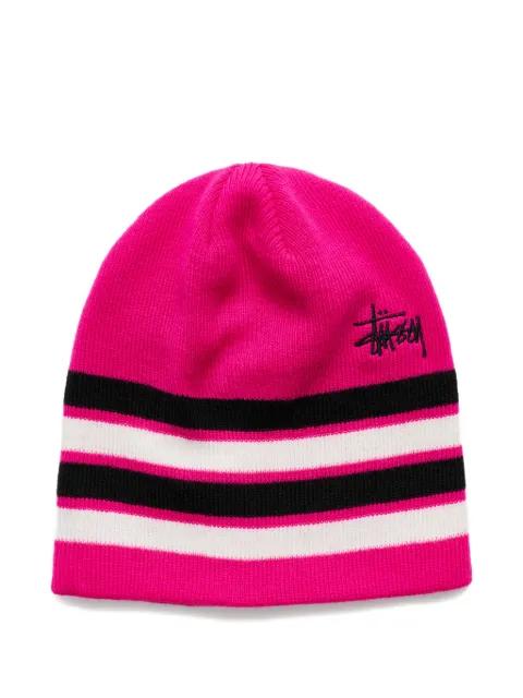 striped skullcap beanie hat by STUSSY