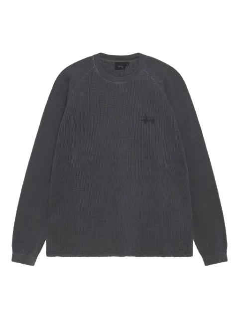 waffle-texture long-sleeve t-shirt by STUSSY