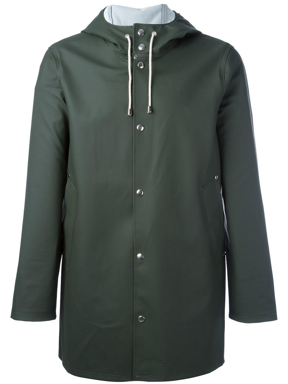 drawstring-hood raincoat by STUTTERHEIM