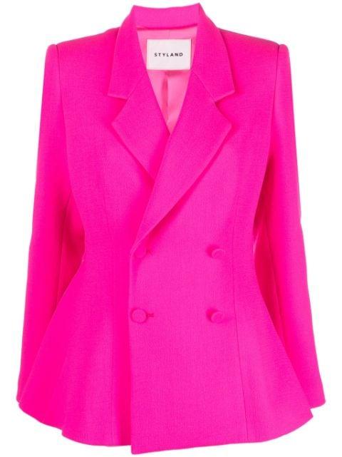 double-breasted wool blazer by STYLAND