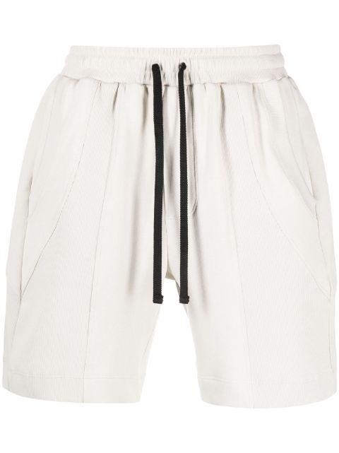 drawstring-waistband organic-cotton shorts by STYLAND