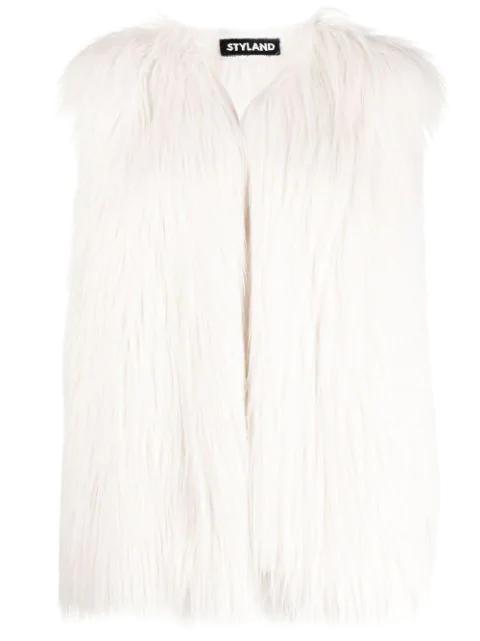 faux-fur gilet by STYLAND