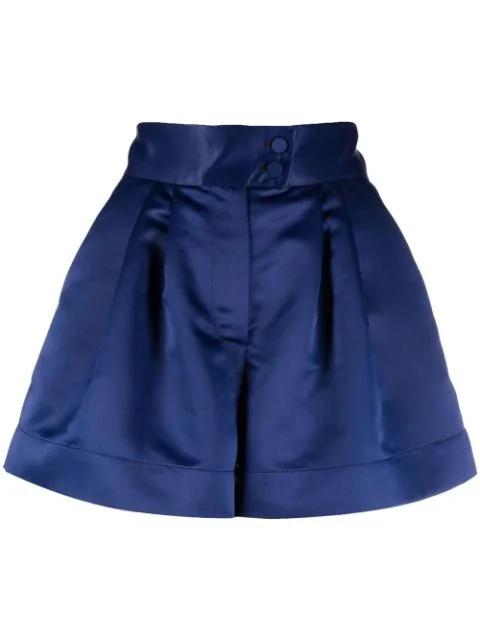 high-waisted satin shorts by STYLAND