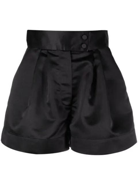 high-waisted satin shorts by STYLAND