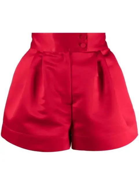 high-waisted satin shorts by STYLAND