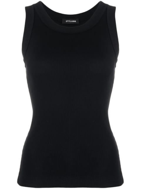 ribbed knit tank top by STYLAND