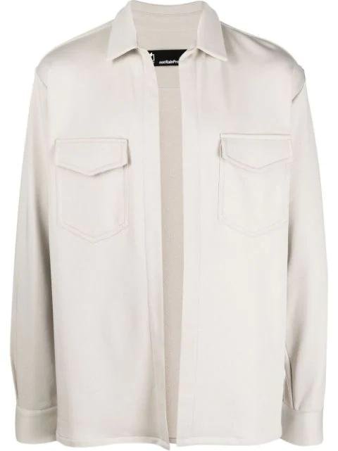 x notRainProof open-front cotton shirt jacket by STYLAND