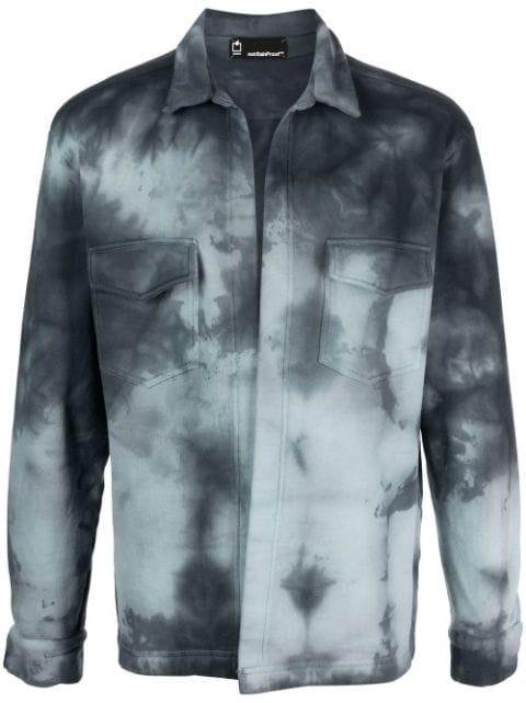 x notRainProof tie-dye open-front shirt jacket by STYLAND