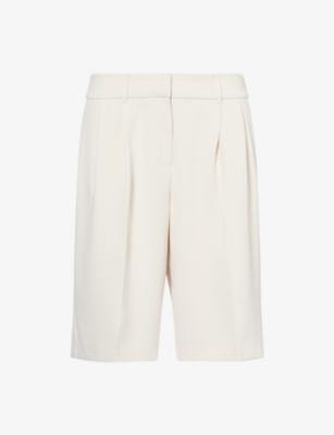 Bore Pressed-Pleat Crepe Shorts by STYLEIN