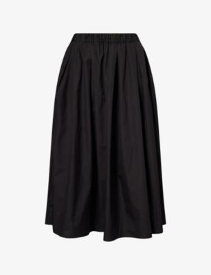 Jorina A-Line Cotton Midi Skirt by STYLEIN