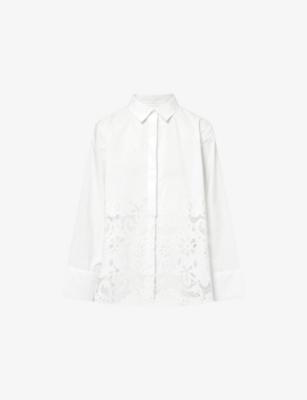 Juretto Embroidered Cotton-Blend Shirt by STYLEIN